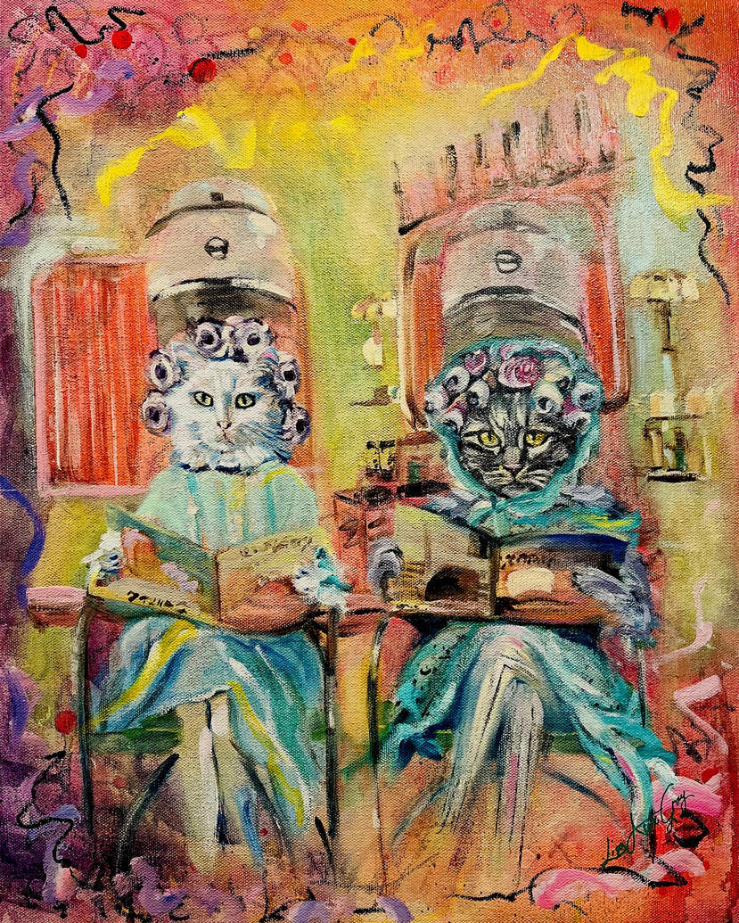Cats In Curlers